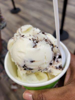 Cookie and cream ice cream