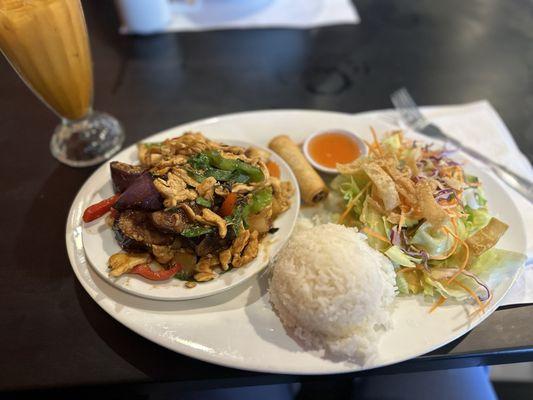 Chicken eggplant lunch special