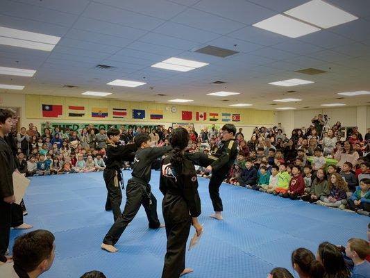 Black belt demo at our Annual Winter Party