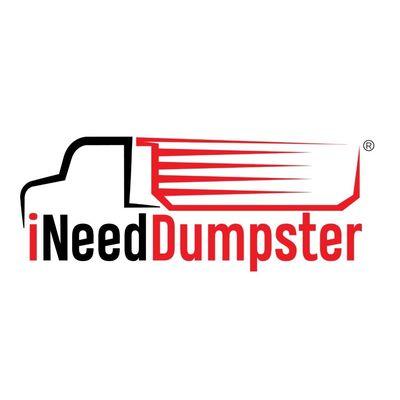 illustration of a dumpster truck with I Need Dumpster written under the illustration