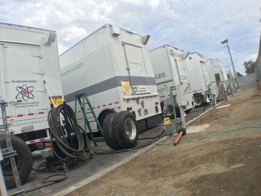 Shore Power for stored Medical Trailers | PET/CT and MRI Trailers