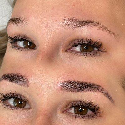 Brow lamination and tint