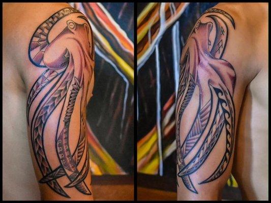 Tattoo By Mystik - Legend Ink loves to tattoo memories from the islands such as this octopus...