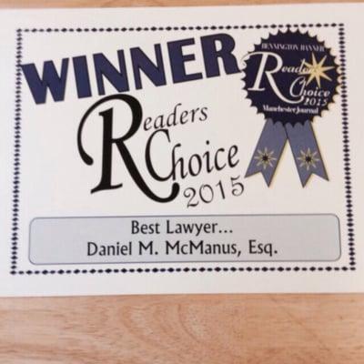 A big thank you to all who voted in the Bennington Banner and Manchester Journal 2015 Readers' Choice Awards!