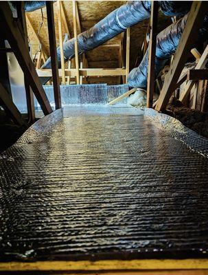 Never even knew my attic was this big! They lined everything! So happy!