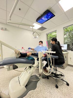 Watch any Disney movie while getting your fillings