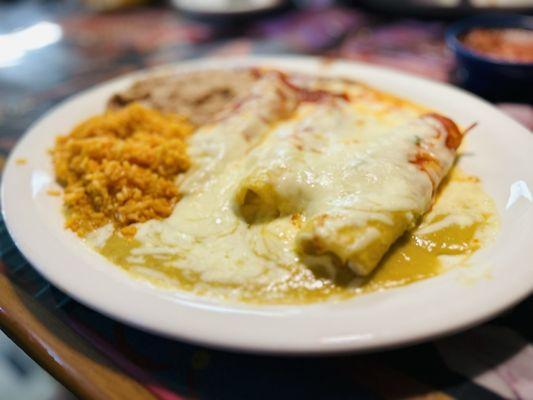 Cheese Enchiladas Christmas-style