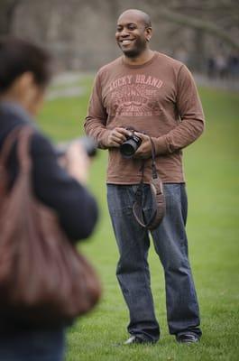 Instructor Okello Dunkley. Photo courtesy of Sean Persaud during a Central Park field trip class.