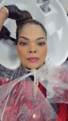 Getting highlights and a perfect day; I also had a pedicure and manicure.