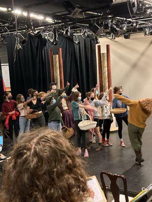 Rehearsal for Beauty and the Beast in 2021