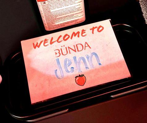 A cute little welcome note for my first class.