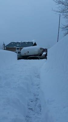3 feet of snow overnight ..