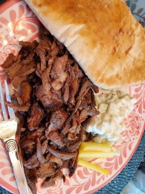 Beef and lamb shawarma