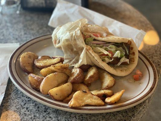 Gyro Wrap with Athens potatoes