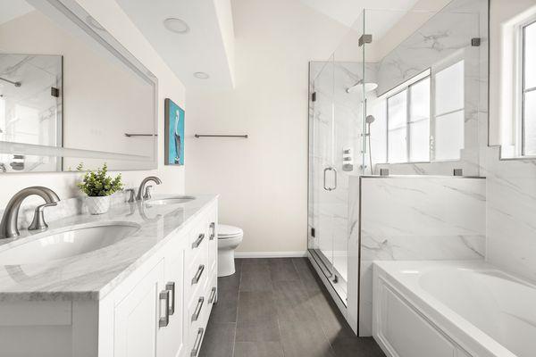 Complete Bathroom Remodel / Installation of all Tile, Bathtub, Shower area, Vanity, Mirrors, Toilet, Shower doors, Lighting, Paint.