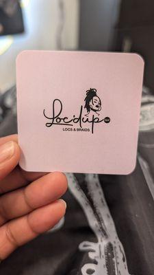 Loc'd Up * business card (front)