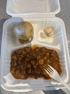 Potato, garlic, bombay potatos