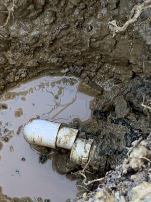 Pipe that was never glued and broke apart