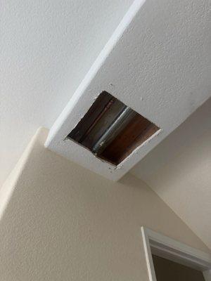 Ceiling drywall repair
