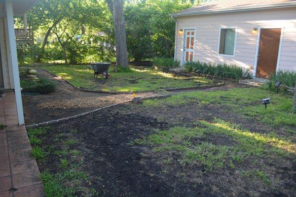 Before the St. Augustine sod went in.