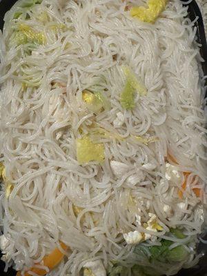 Vegetable Chow Mei Fun plus chicken... uhhh ok.
