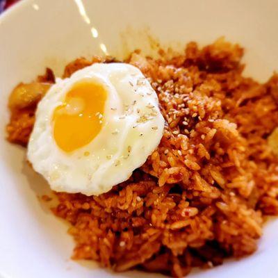 Kimchi fried rice. Good flavor and it has enough meat and kimchi in it