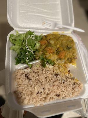 Ital Stew with Rice and Peas