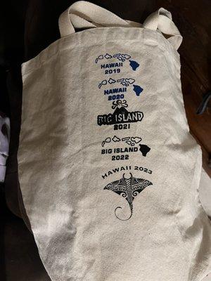 Crazy shirt bag with the new 2023 stamp! Aloha!