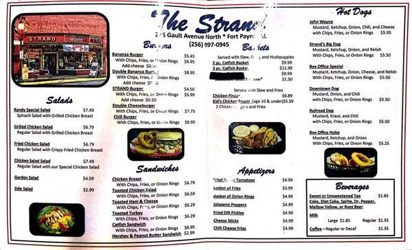 The Strand menu - Feb 25, 2017