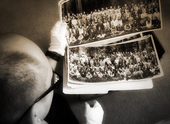 August 16, 2014: Photo Inventory Assessment at a clients Home. Photographs always given the white glove treatment.