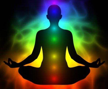 Showing the 7 major Chakras in the body.