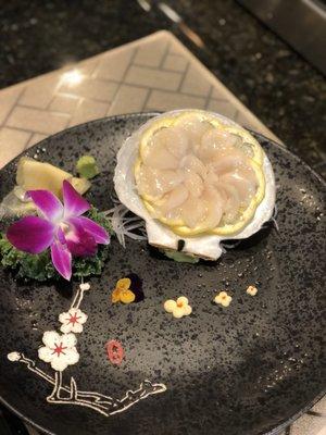 Live scallops. It seems so yummy.