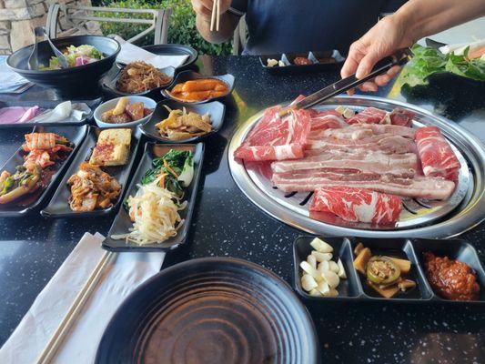 Huge selection of fresh meats and same-day, house-made, side dishes.. OMG delicious!