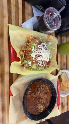 Ramen Soup, Chicken Roll Tacos