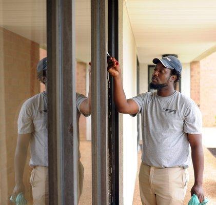 Professional window washing services.