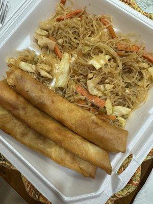 Pancit and lumpia