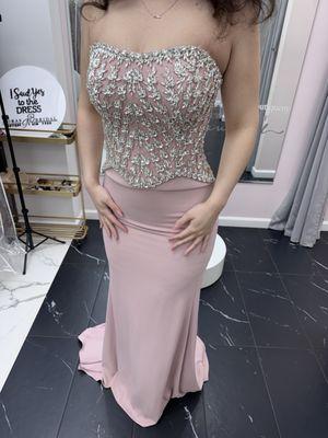 Happy client evening dress