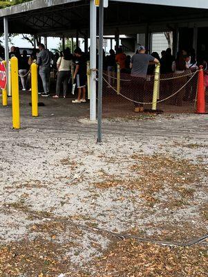 Long wait before being allowed inside