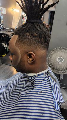 Fade & beard line by B Powell
