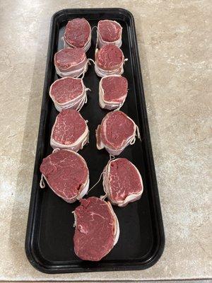 Bacon wrapped fillet mignon!