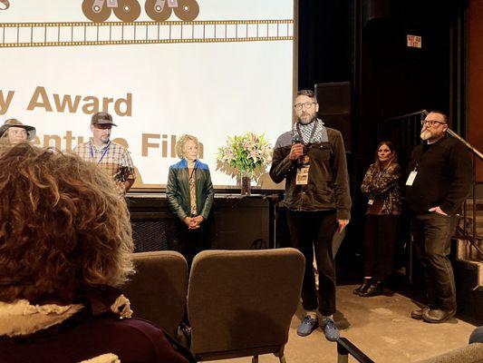 2. We were fortunate enough to win Best Adventure film at Durango Independent Film Festival.