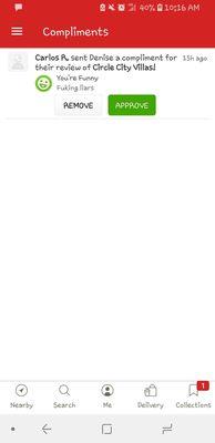 Former manager Carlos Ramirez harrassing me for my review.