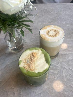 Banana Matcha & creme brulee