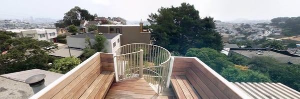 at the top of a Diamond Heights home