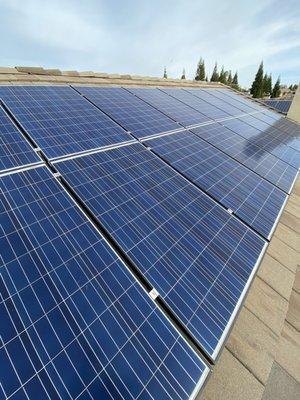 We do solar panel cleaning