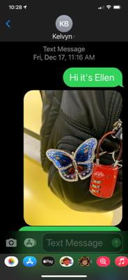 Start from here and then work your way up from here. He gave me this butterfly. Was the only blinged item I got and I gave it away.