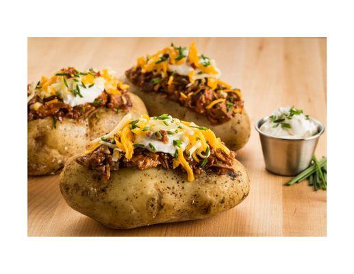 Bbq stuffed potatoes