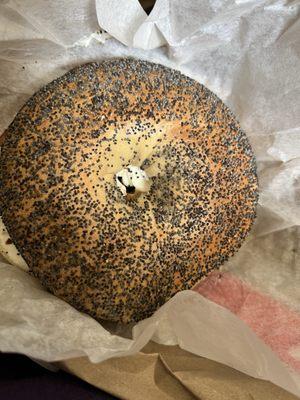 Size of bagel with my fist to show how huge the bagels are