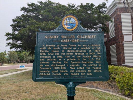 Albert Waller Gilchrist Historical Marker, Punta Gorda