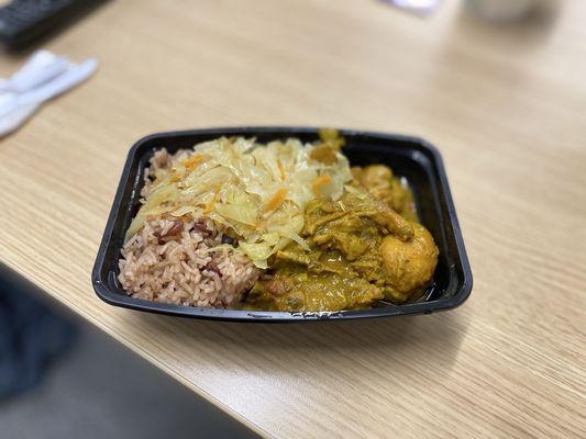 Curry chicken. 4 pieces in the small.